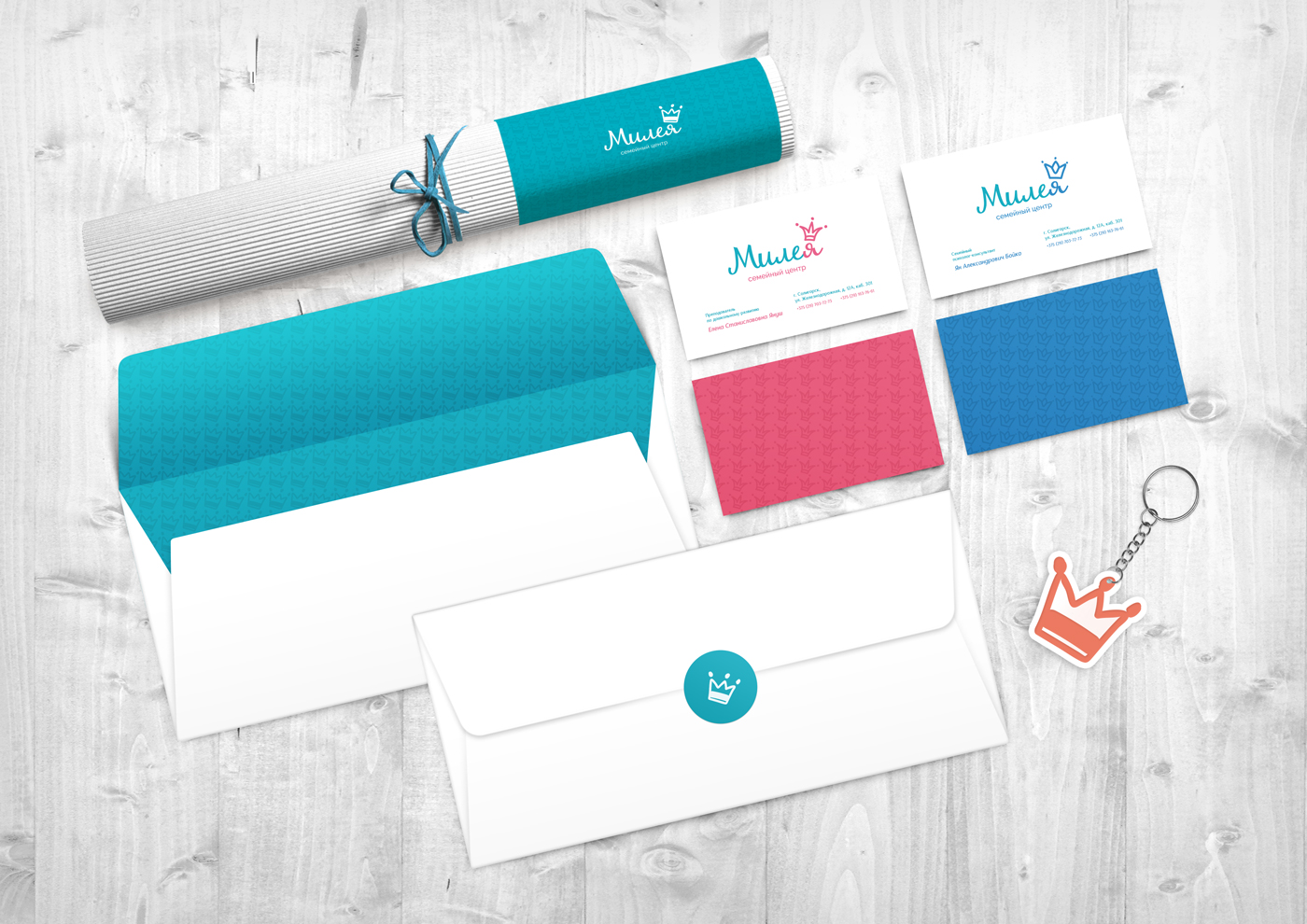 Фирменный стиль для семейного центра МИЛЕЯ от креативного агенства Irons